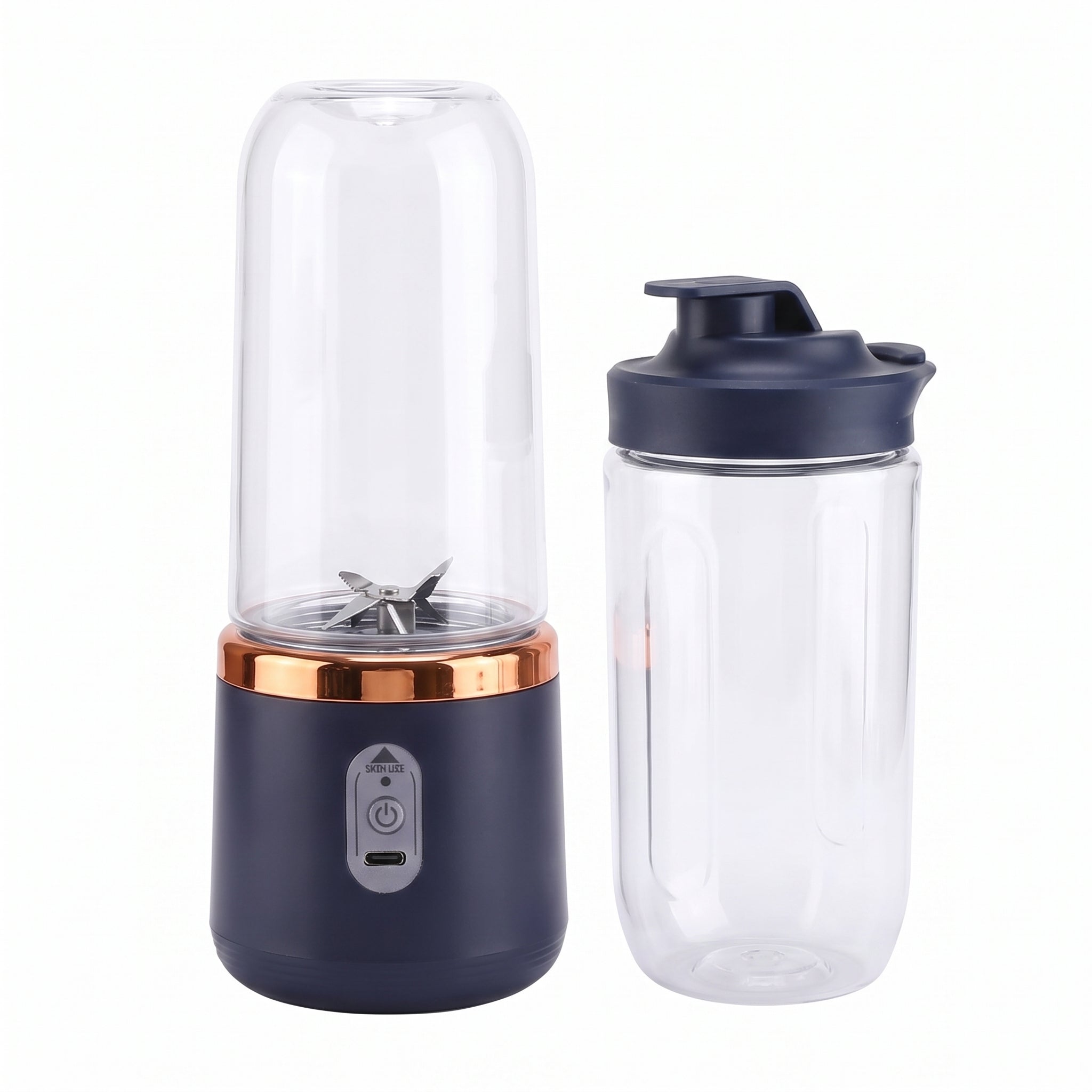 Troveze 6-Blade Portable Blender: Blender unit and matching travel cup