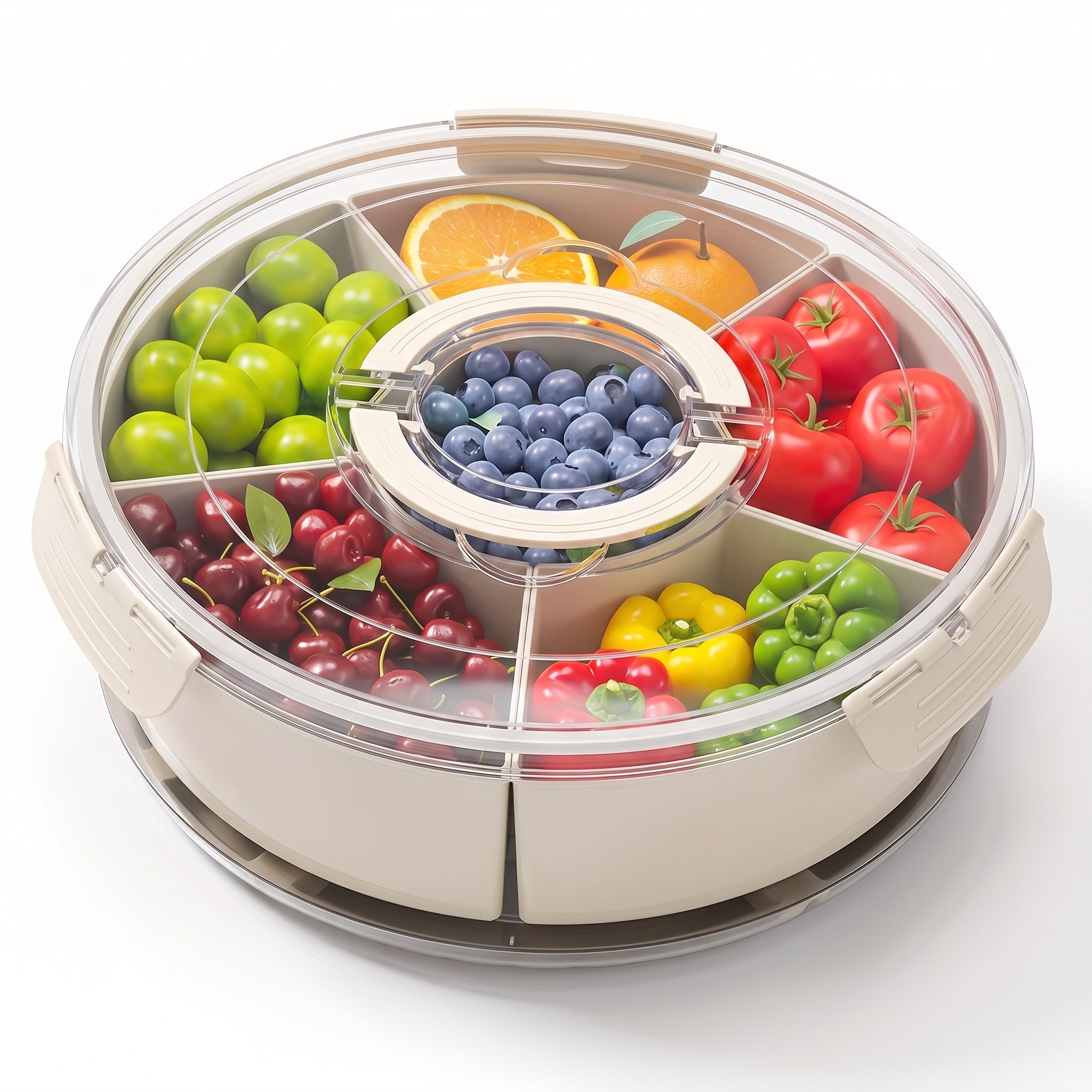 Troveze Lotus Rotating Snack Tray: Petal shape base design detail