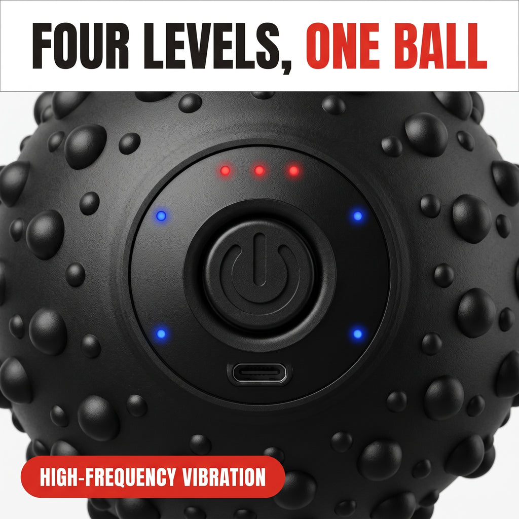 Troveze Mini Vibrating Massage Ball: Four vibration levels feature detail