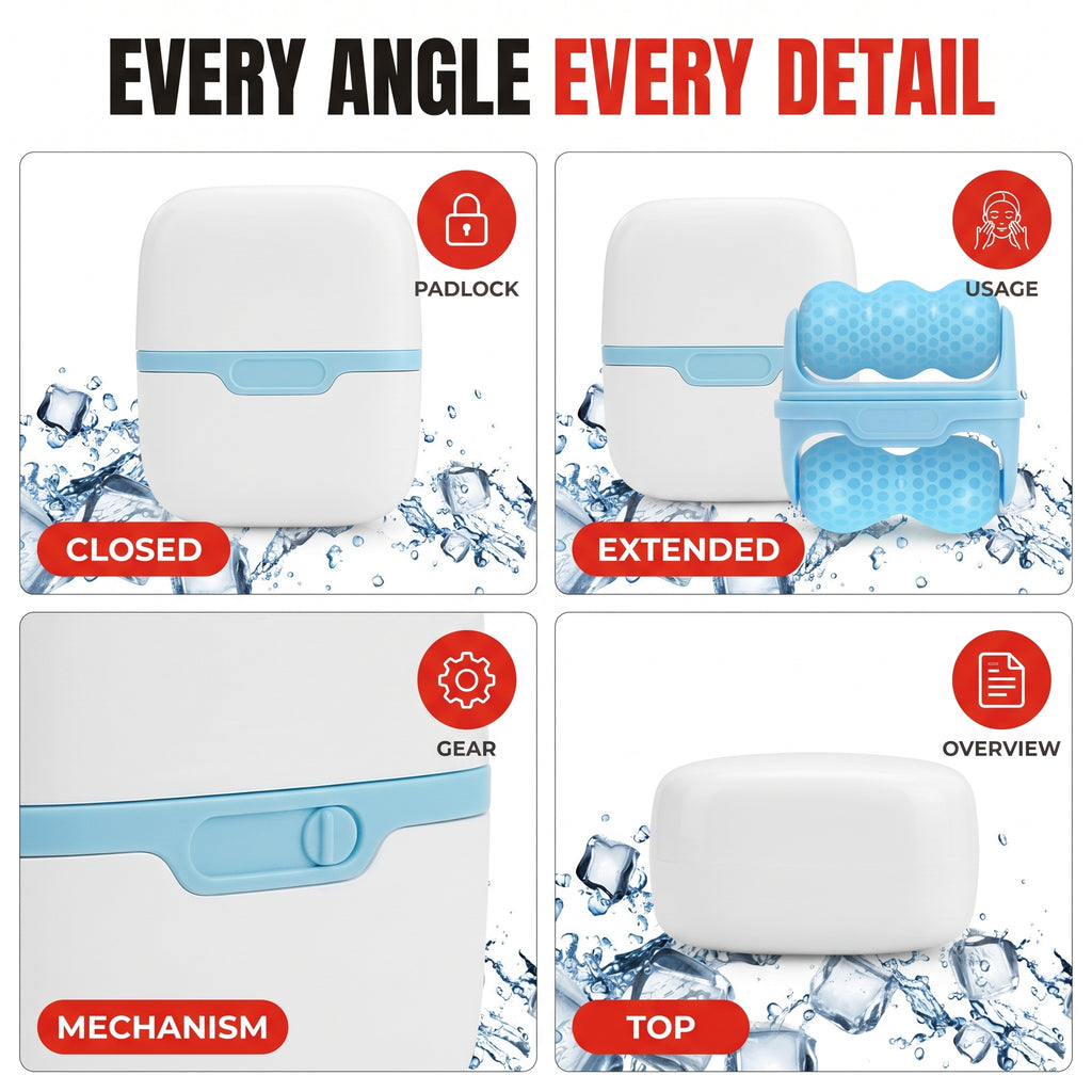 Troveze Retractable Ice Roller: Size and dimensions reference