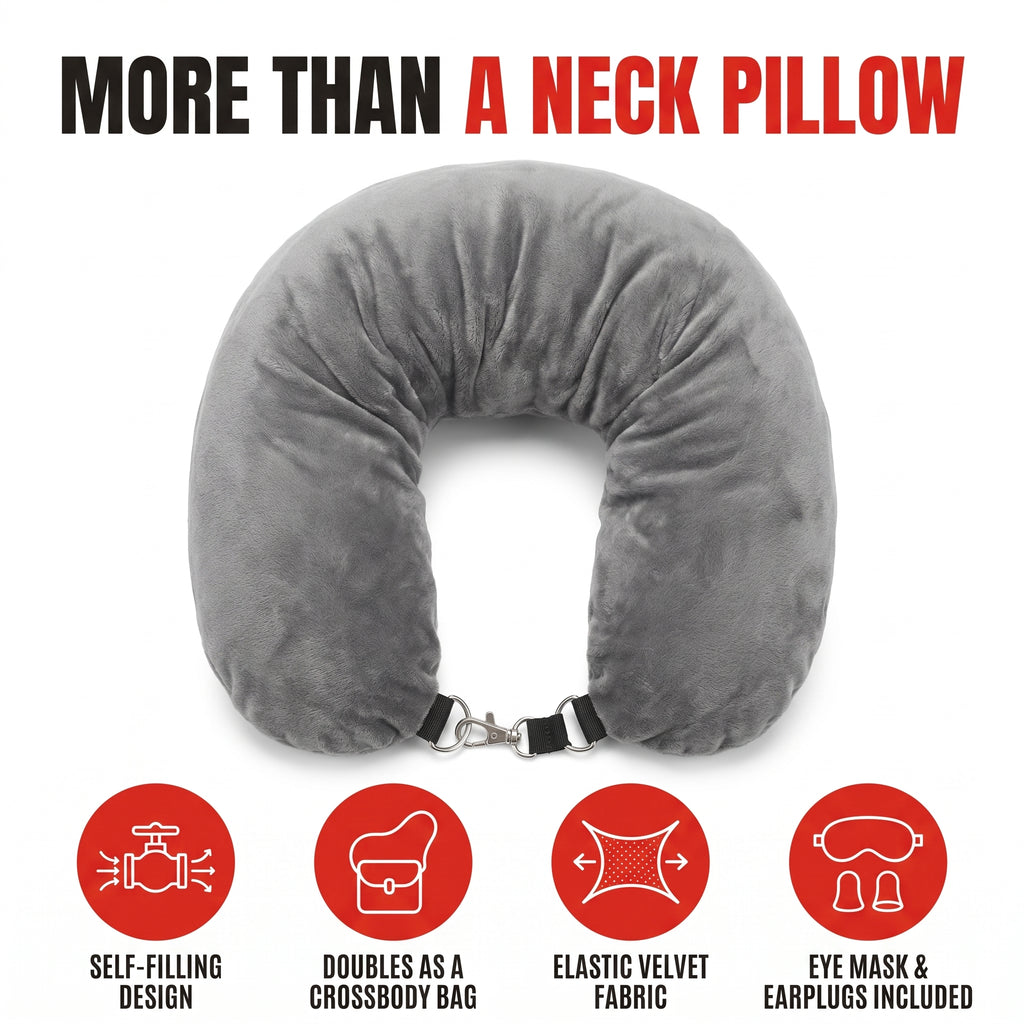Troveze Stuffable Travel Pillow: Product shot on white background